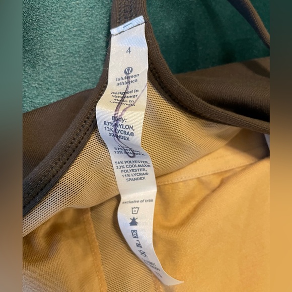 *NEW WITH TAGS* Brown Power Y Lululemon Top - Picture 4 of 4